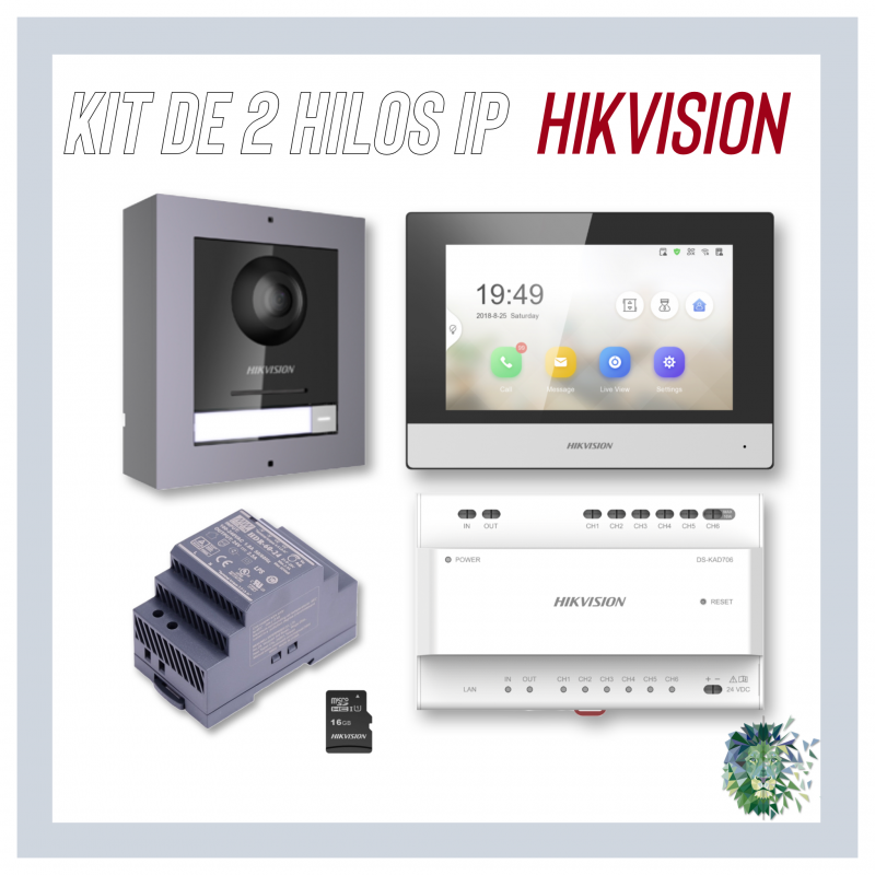Kit videocitofonia IP hikvision